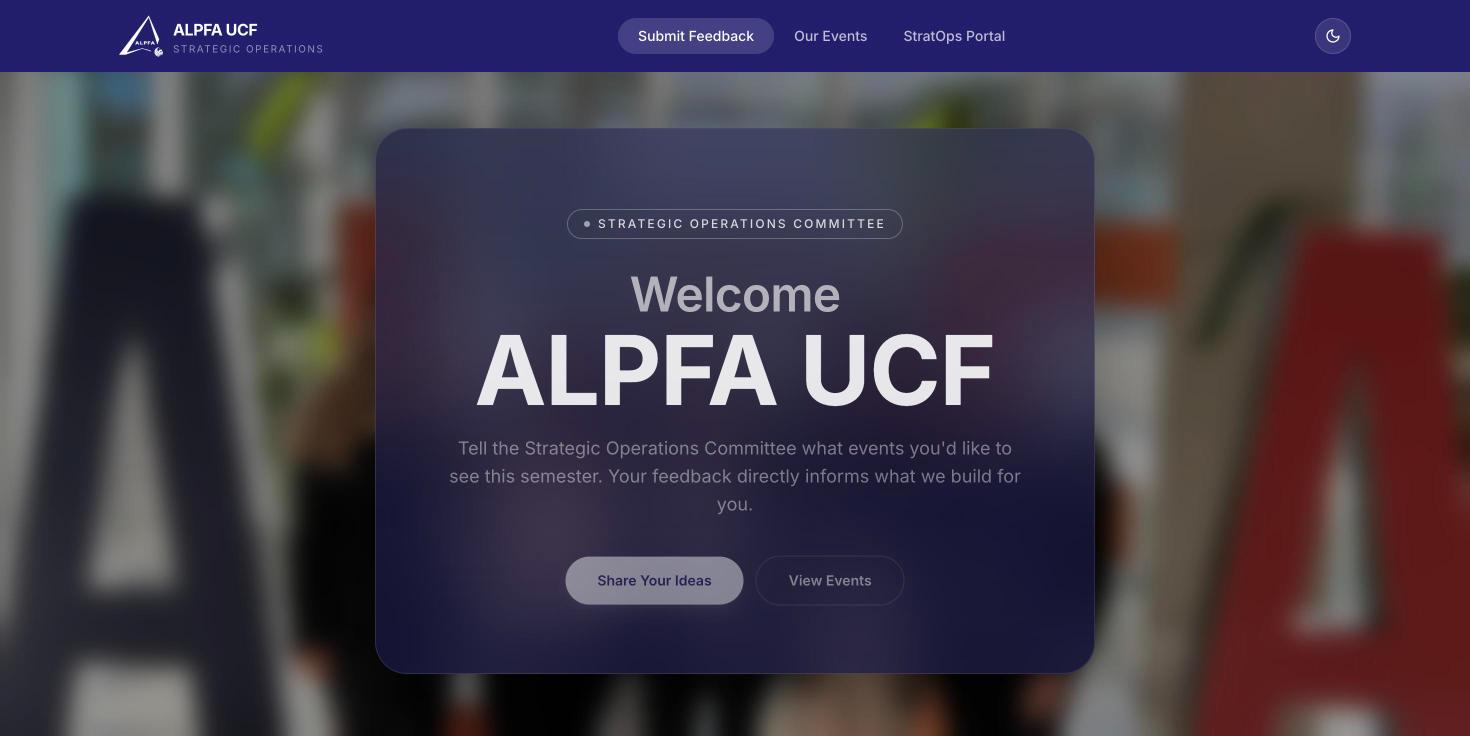 Screenshot of the ALPFA Launchpad website